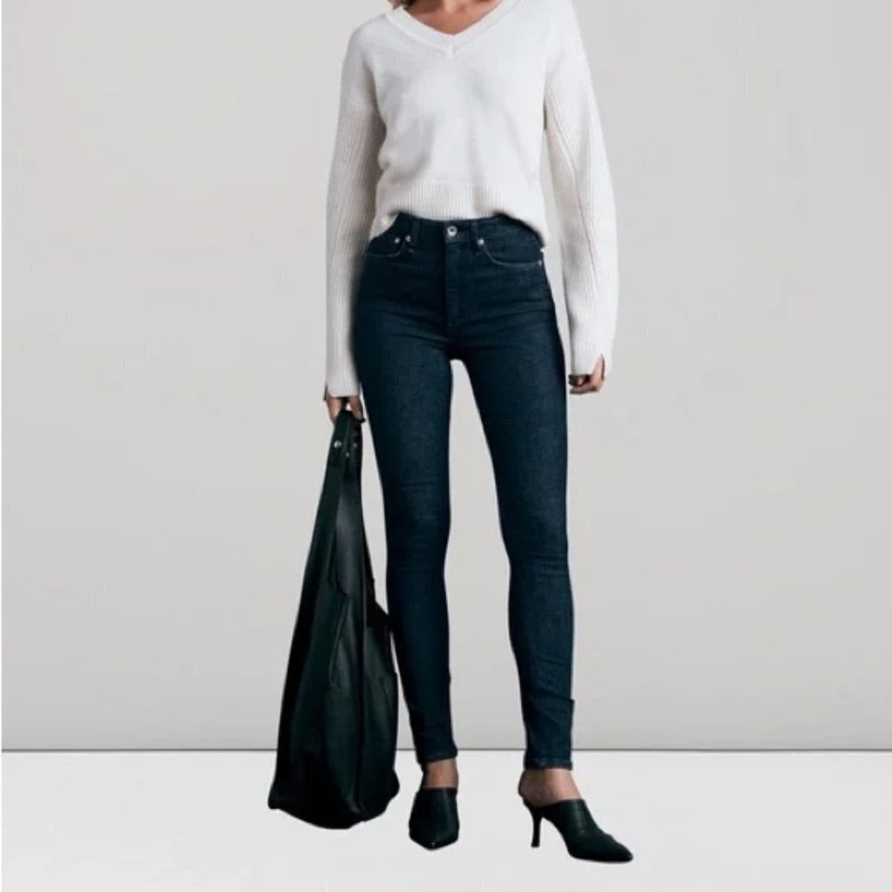 Rag & Bone Nina High Rise Skinny Jeans in Bright Rinse